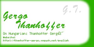 gergo thanhoffer business card